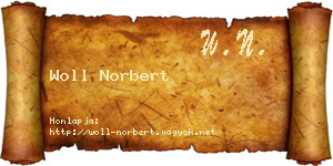 Woll Norbert névjegykártya