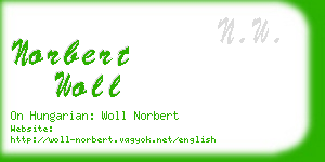 norbert woll business card